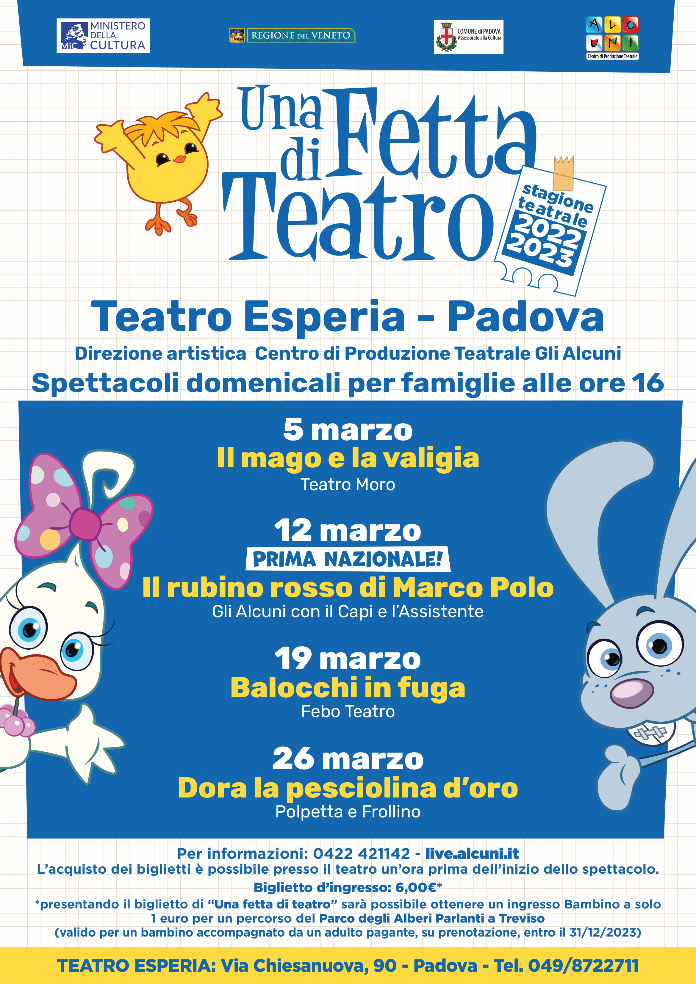 Una Fetta di Teatro Padova 2023 - Cinema Esperia